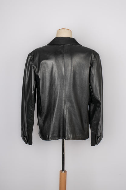 Veste en cuir Yves Saint Laurent