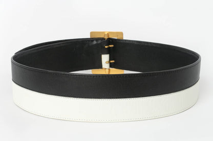 Ceinture en cuir bicolore Chanel