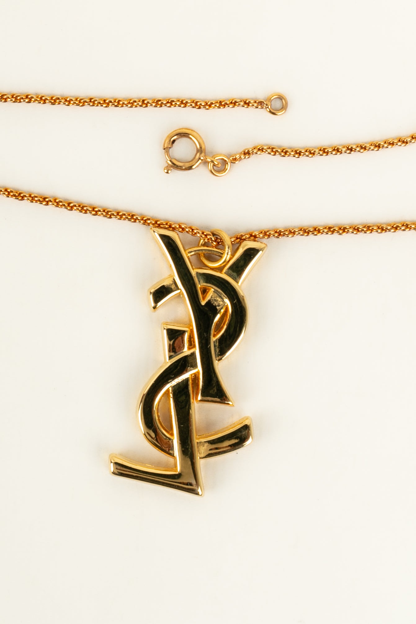 Yves Saint Laurent logo necklace
