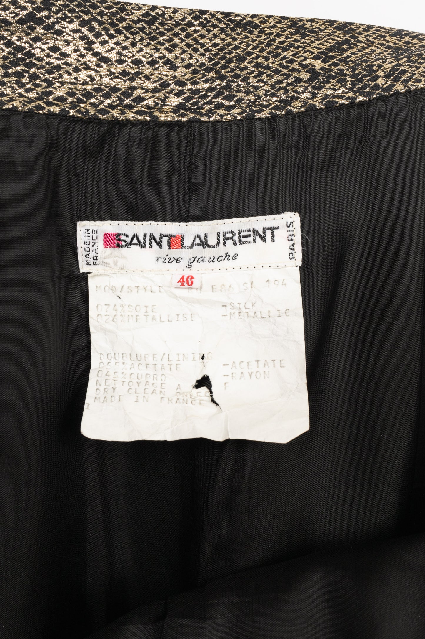 Jupe Yves Saint Laurent Printemps 1986