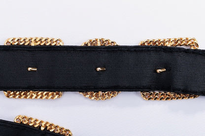 Ceinture noire et dorée Chanel