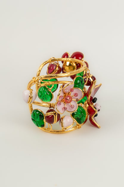 Bracelet manchette fleurs Augustine