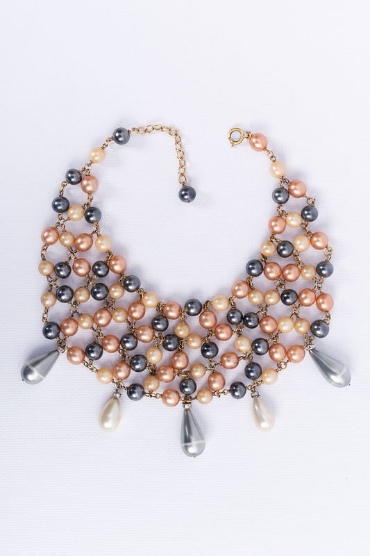 Collier de perles multicolores Chanel