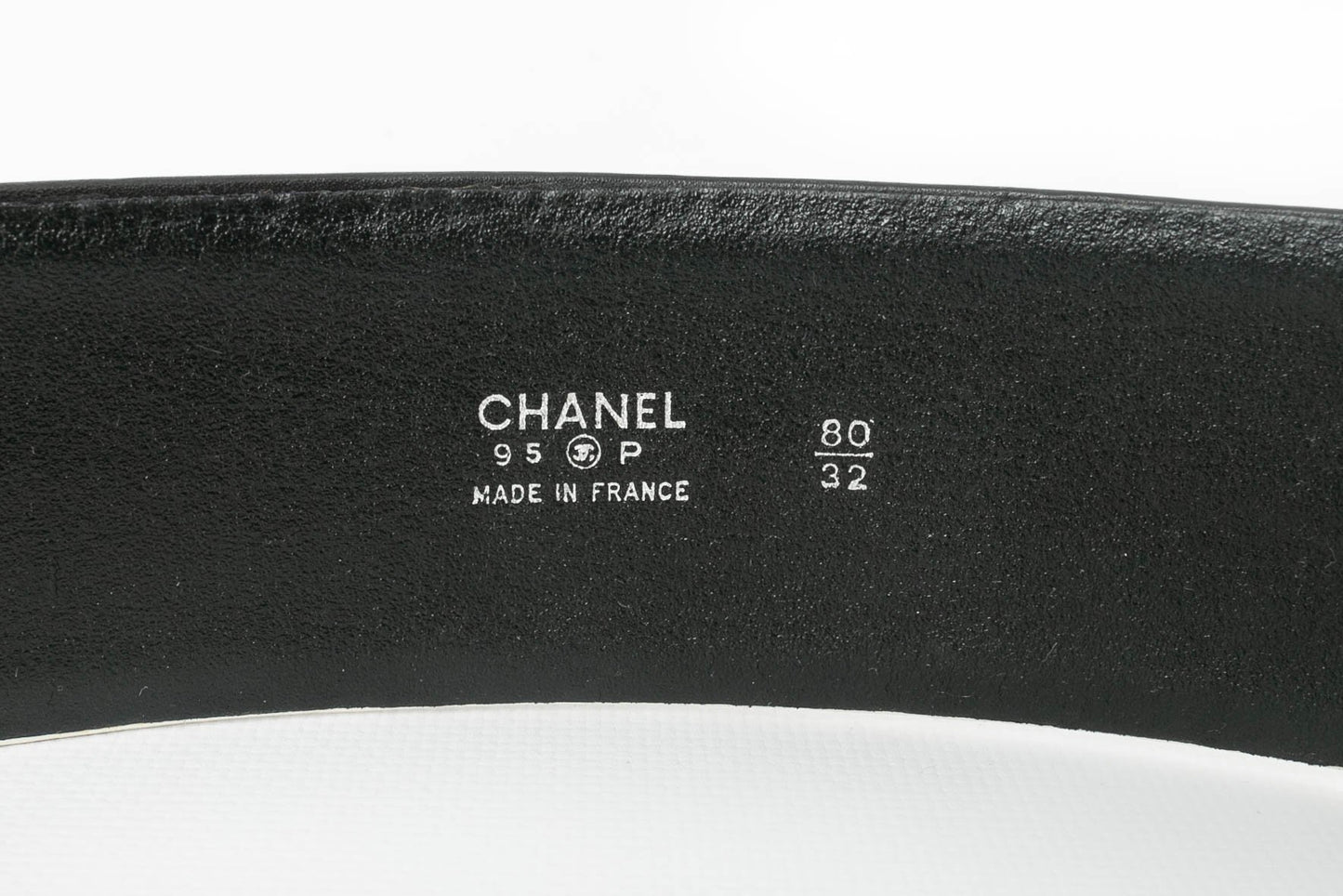 Ceinture en cuir bicolore Chanel