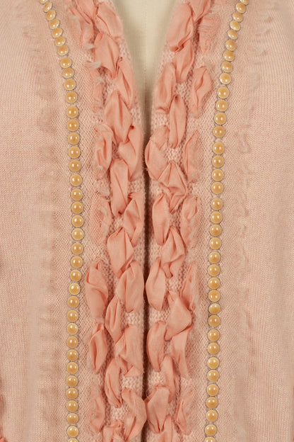 Gilet en cachemire rose Chanel