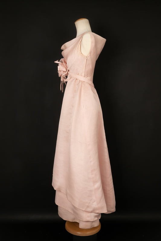 Robe rose Jeanne Lanvin Haute Couture circa 1965