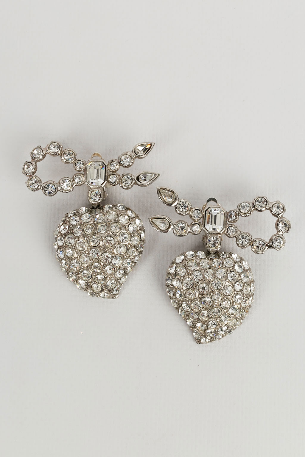 Boucles d'oreilles strass Yves Saint Laurent