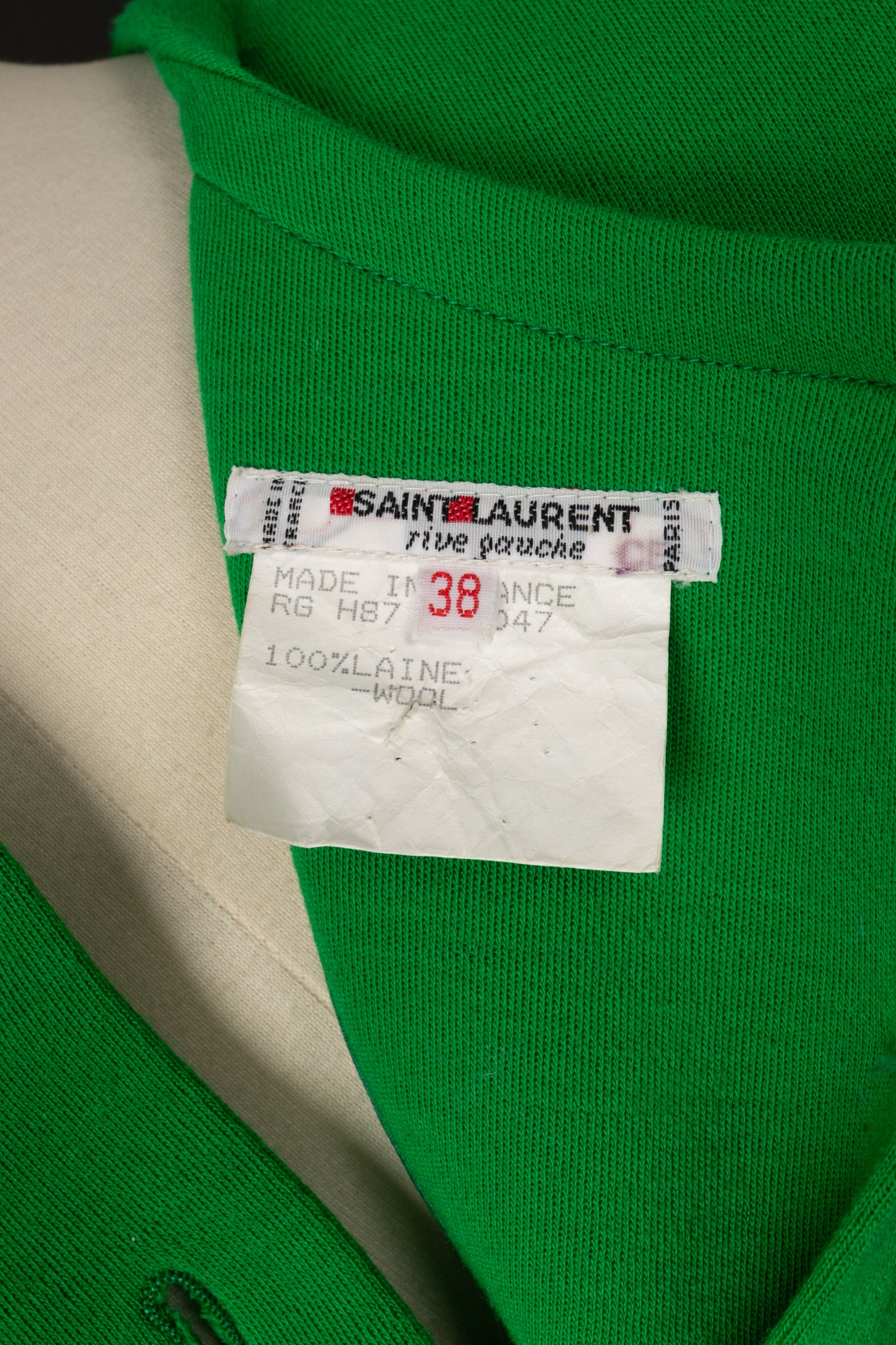 Haut vert Yves Saint Laurent Hiver 1987