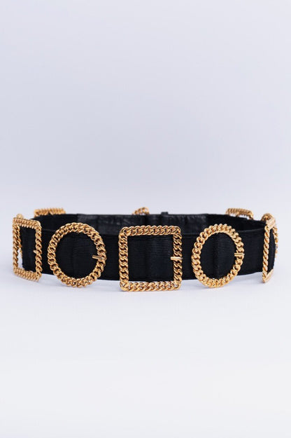 Ceinture noire et dorée Chanel