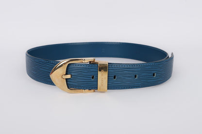 Ceinture en cuir bleu Louis Vuitton 