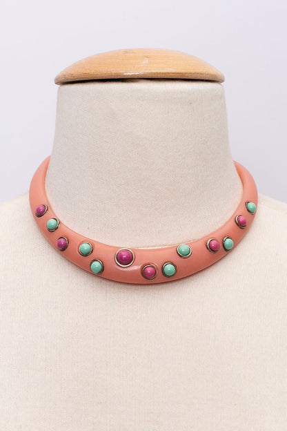 Collier rose Isaky