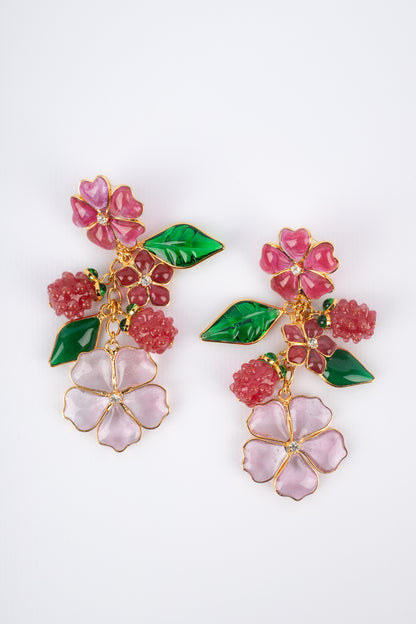 Boucles d'oreilles framboises Augustine