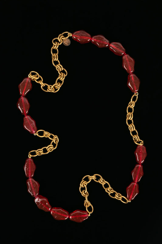 Collier de perles de verre Chanel 1983