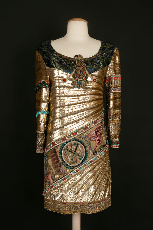 Robe dorée Louis Féraud Haute Couture