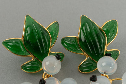 Boucles d'oreilles en pâte de verre Augustine