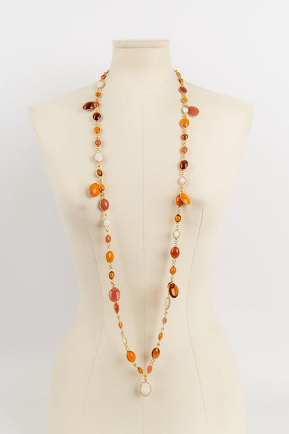 Collier en pâte de verre Augustine