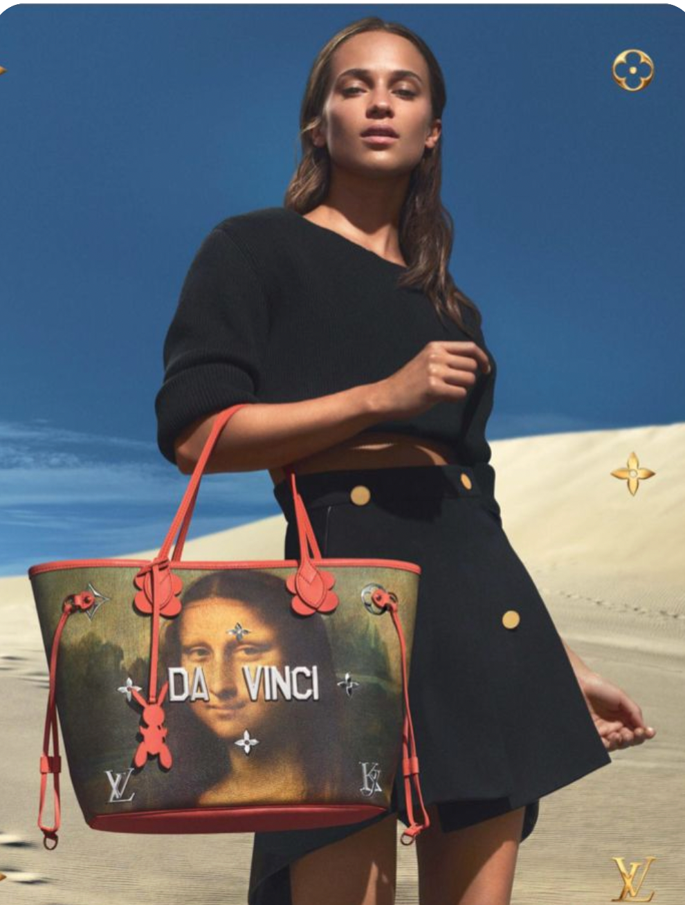 Louis Vuitton X Jeff Koons Da Vinci bag