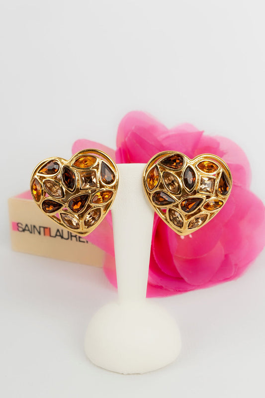 Boucles d'oreilles coeur Yves Saint Laurent