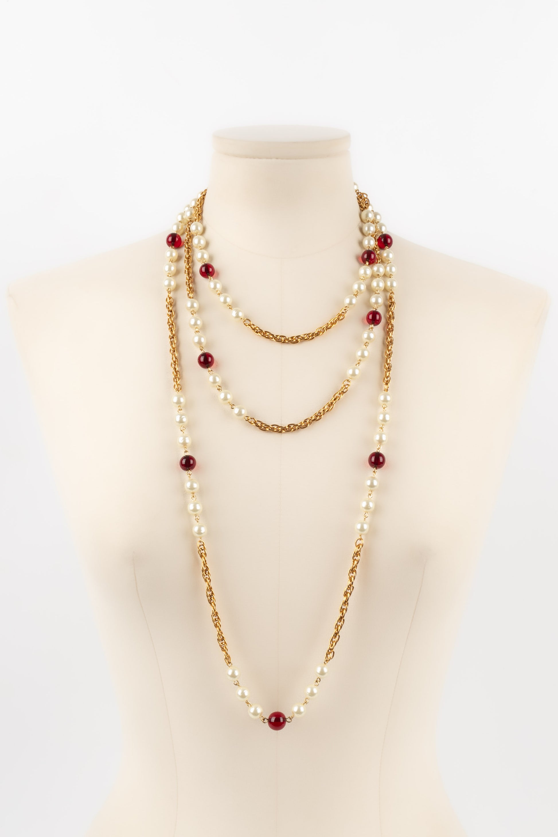 Vintage Chanel 1984 Gripoix Pearl Sautoir Necklace