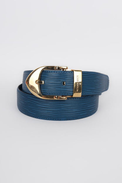 Ceinture en cuir bleu Louis Vuitton 