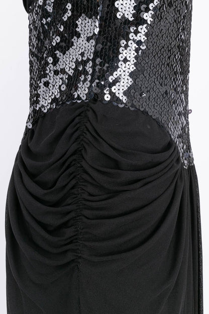 Robe à paillettes noires Azzaro