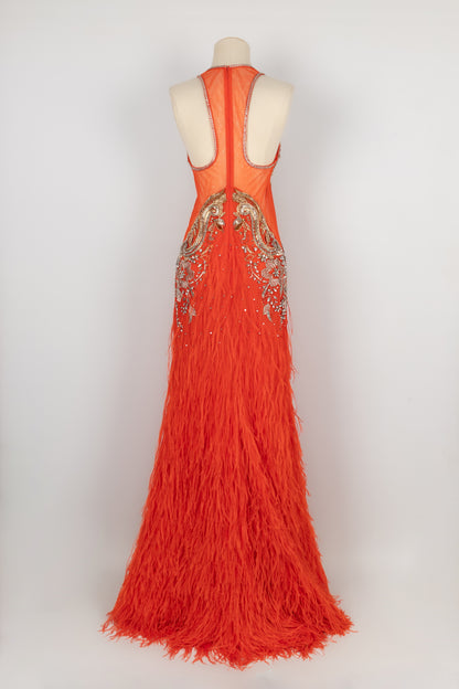 Robe à plumes Cavalli