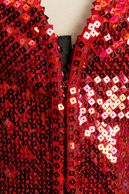 Gilet rouge à sequins Chantal Thomass