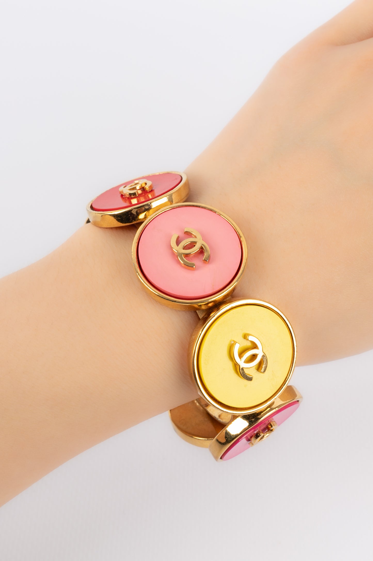 Bracelet coloré Chanel 1990's