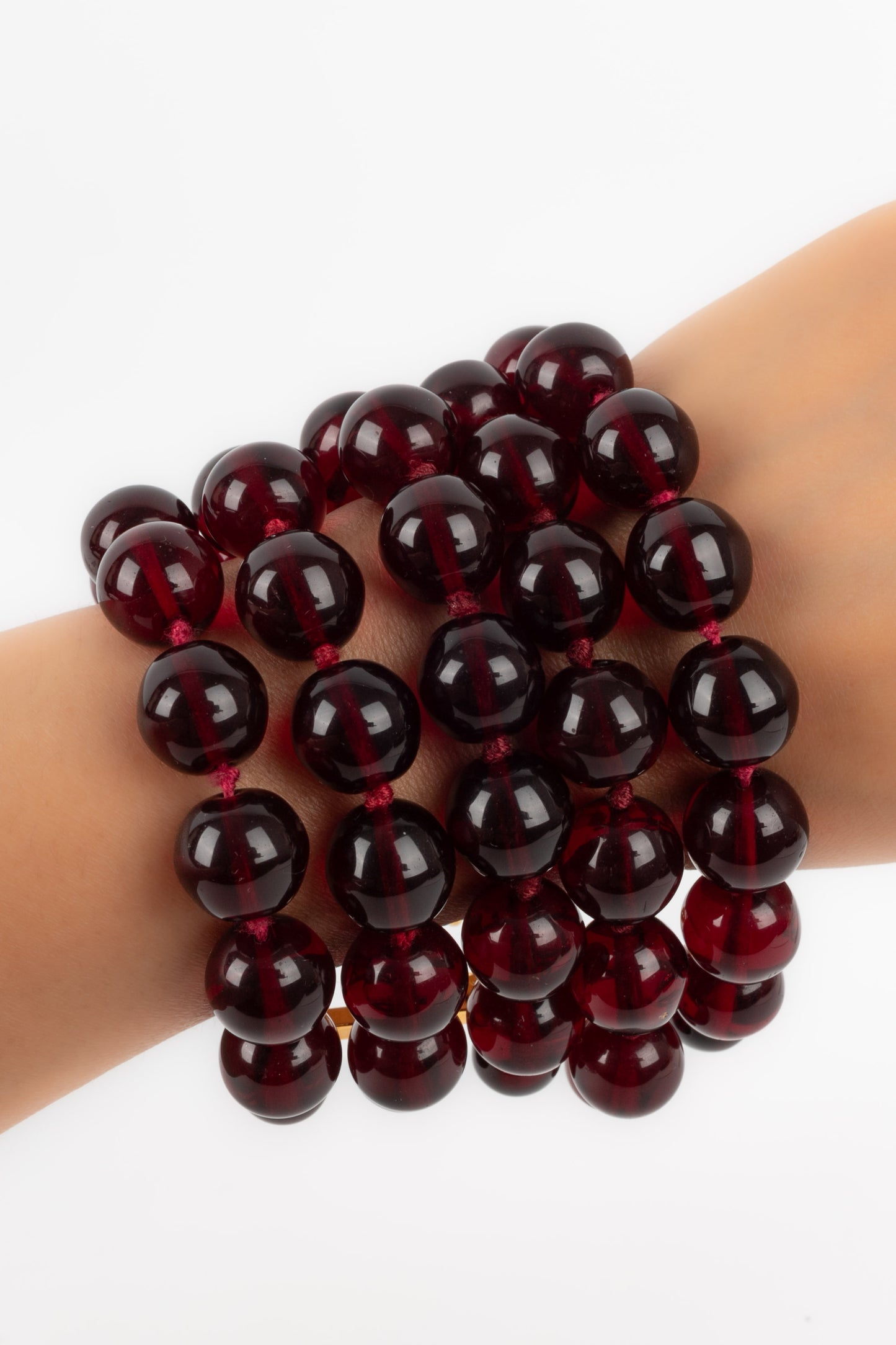 Bracelet de perles rouges Chanel