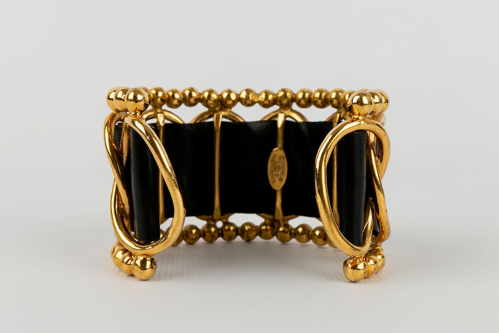 Bracelet en cuir Chanel 1990s