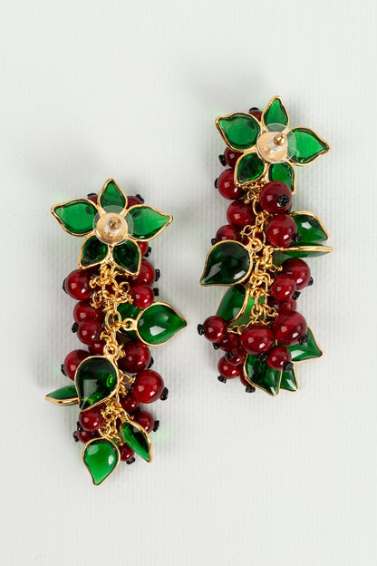 Boucles d'oreilles en pâte de verre Augustine