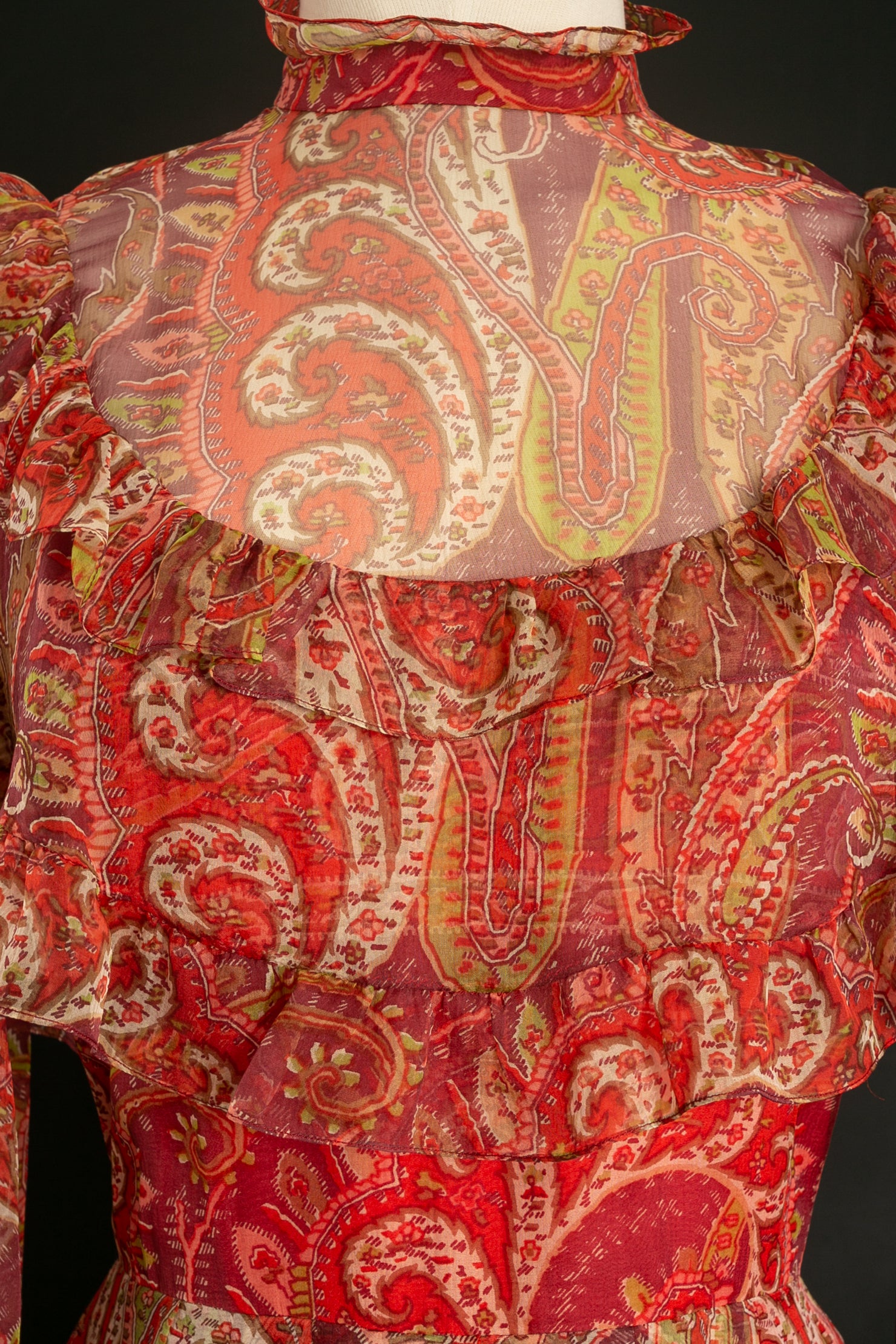 Robe en mousseline imprimée Thea Porter