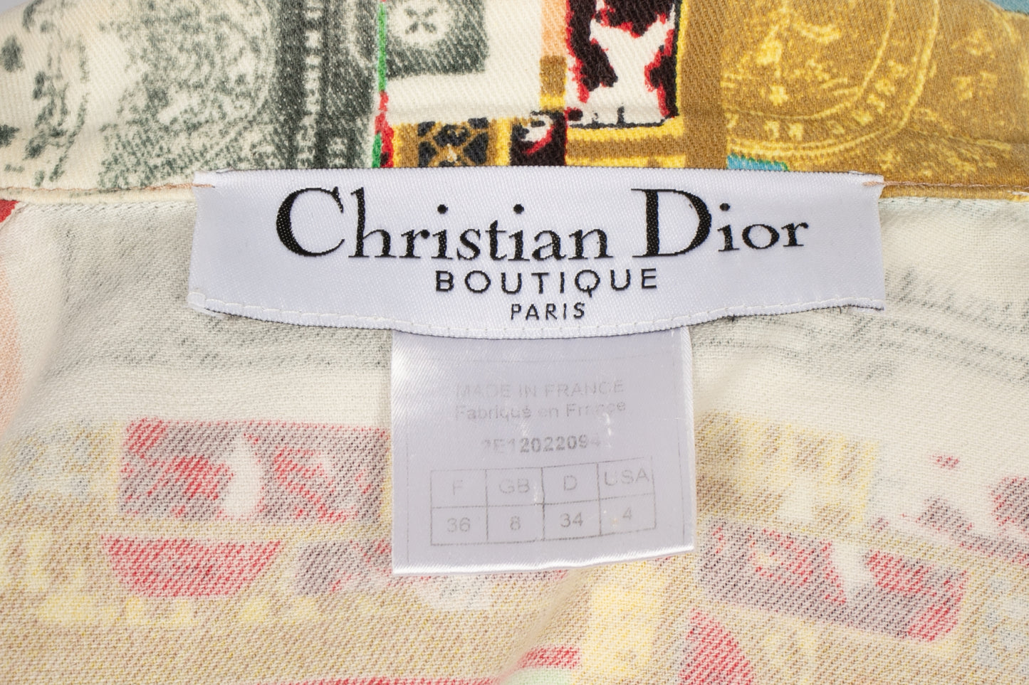 Veste imprimée Dior 2002