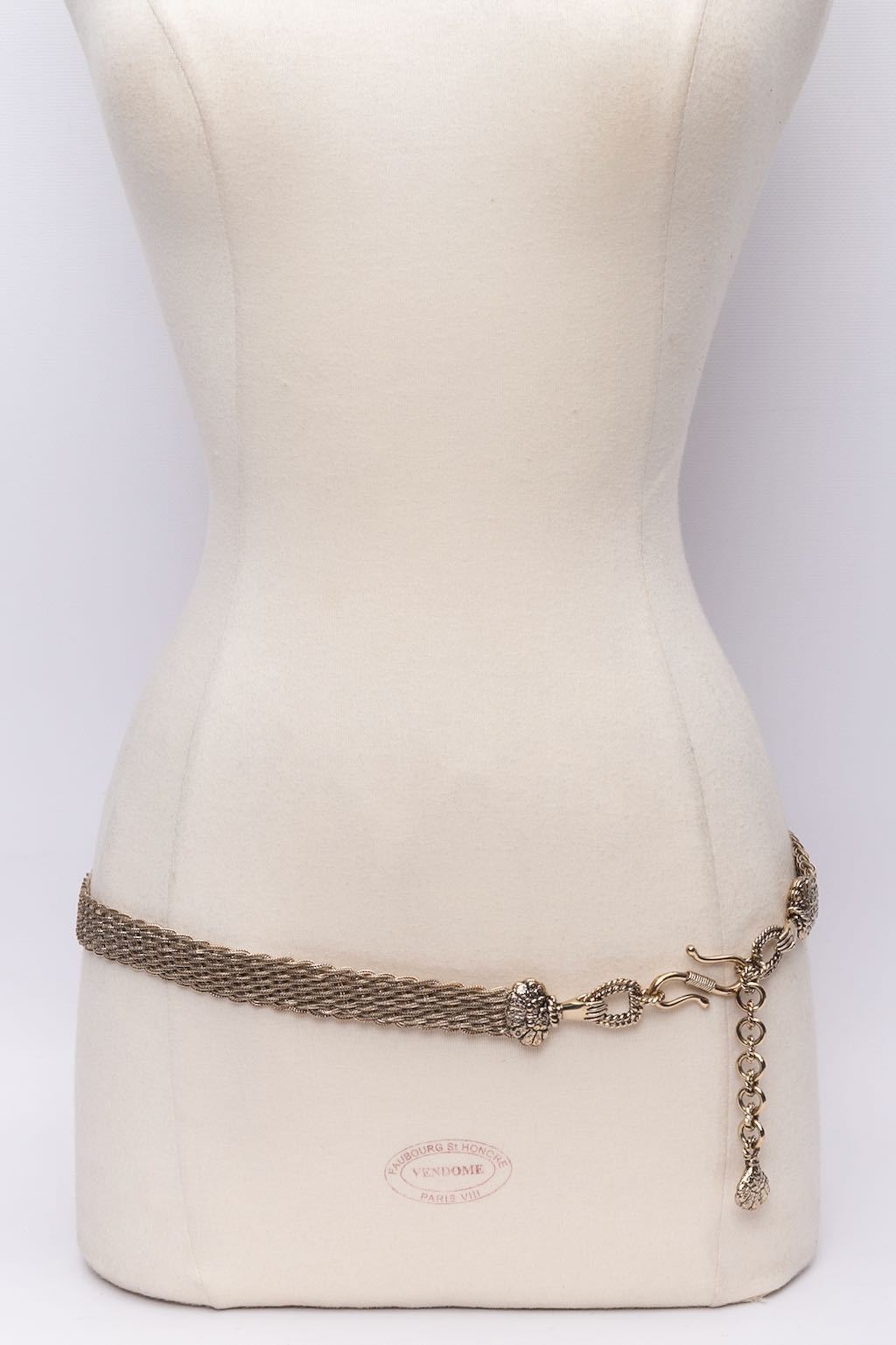 Ceinture en métal argenté