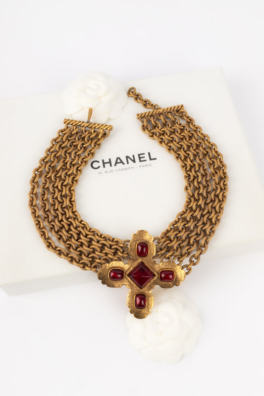 Collier croix Chanel 1990's