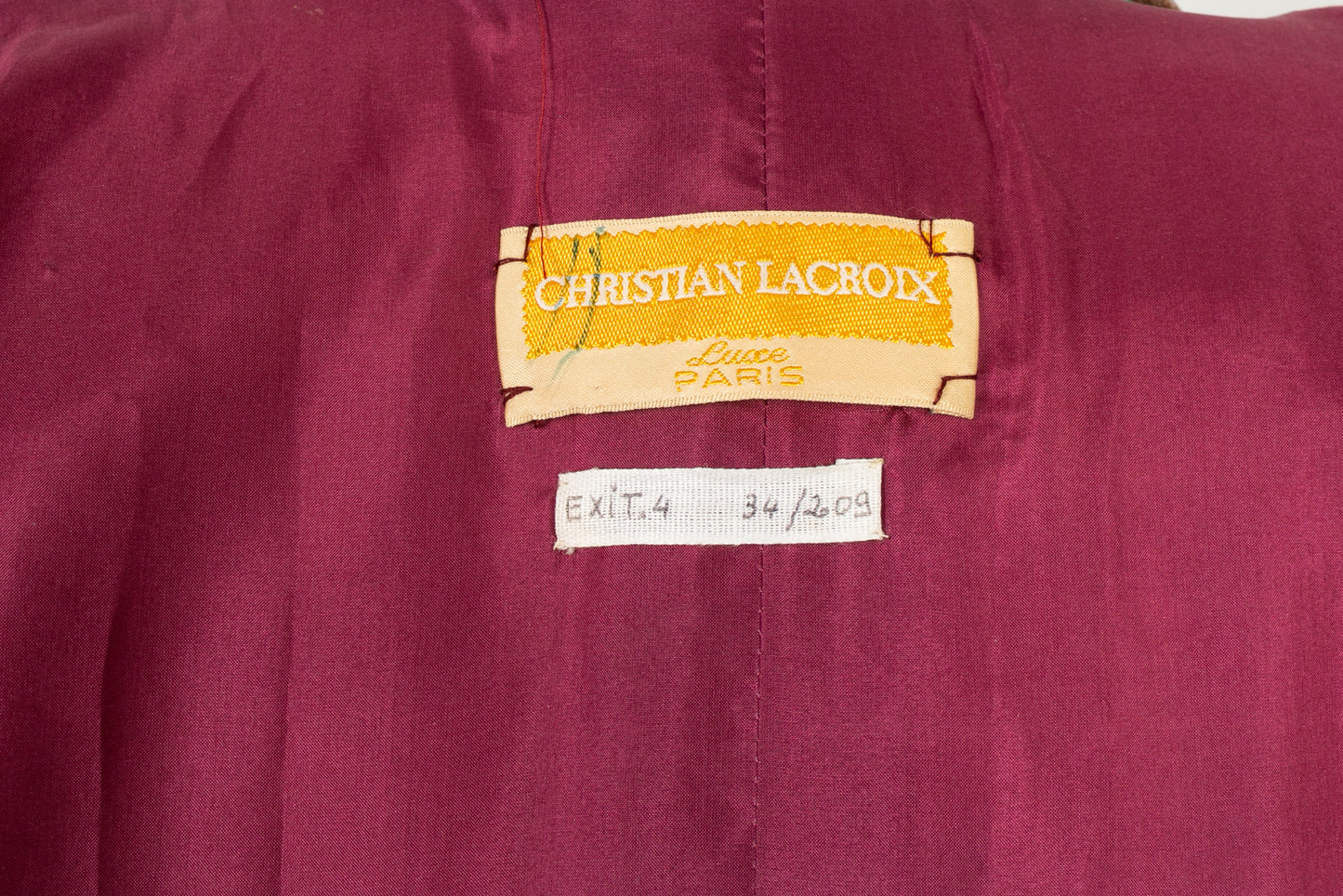 Manteau Christian Lacroix Haute Couture 1988/89