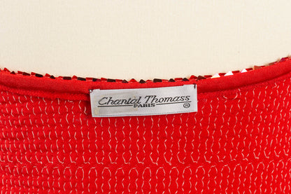 Gilet rouge à sequins Chantal Thomass