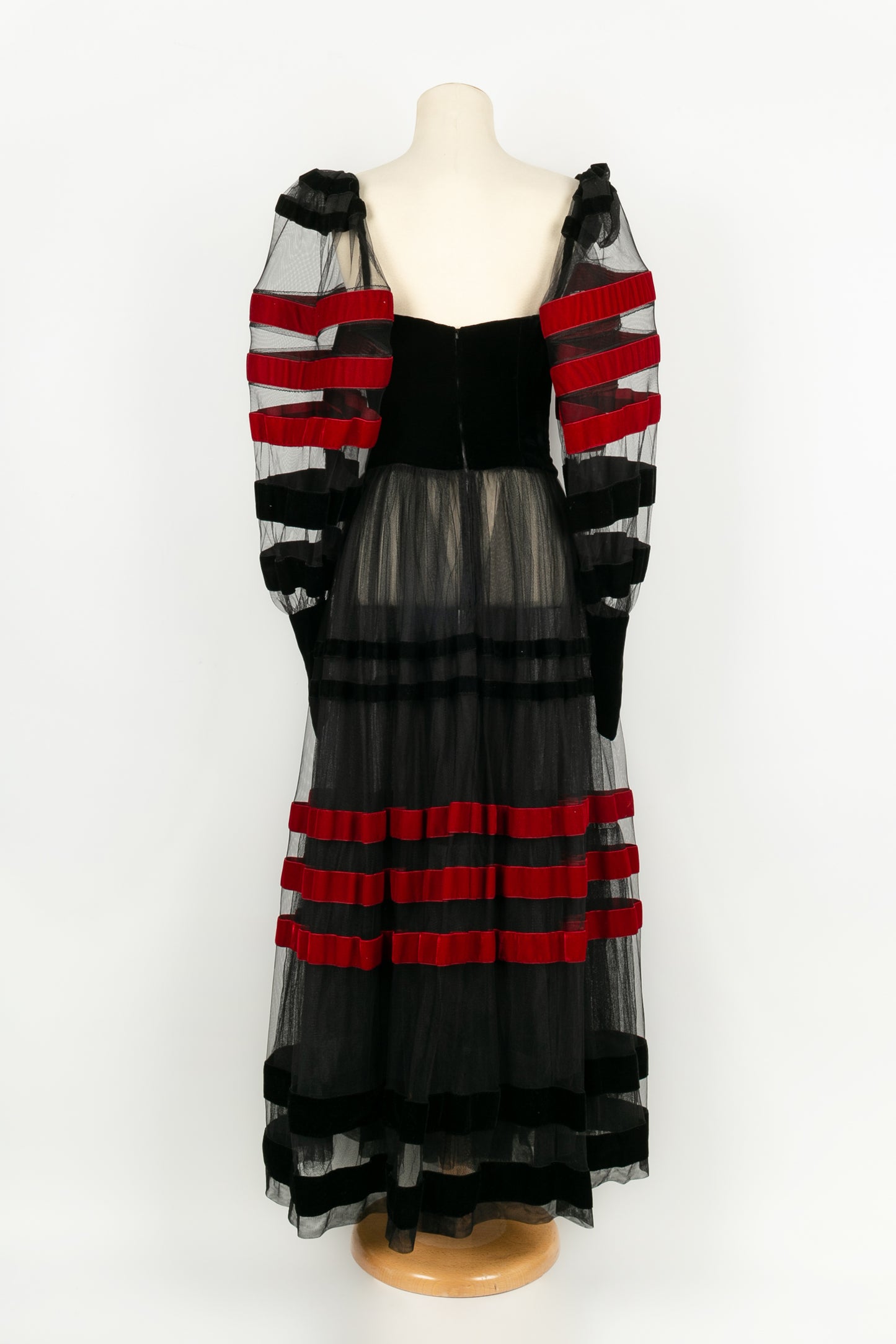 Loris Azzaro velvet and tulle dress